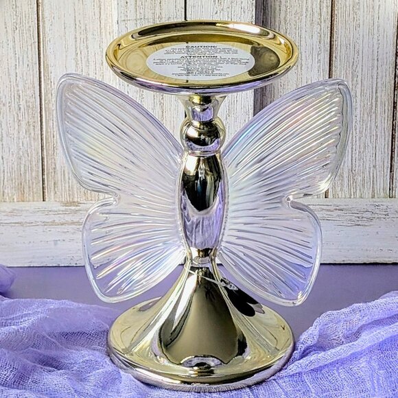 Bath & Body Works Illuminated Light-Up Butterfly 3-Wick Candle Holder NEW - Picture 3 of 6
